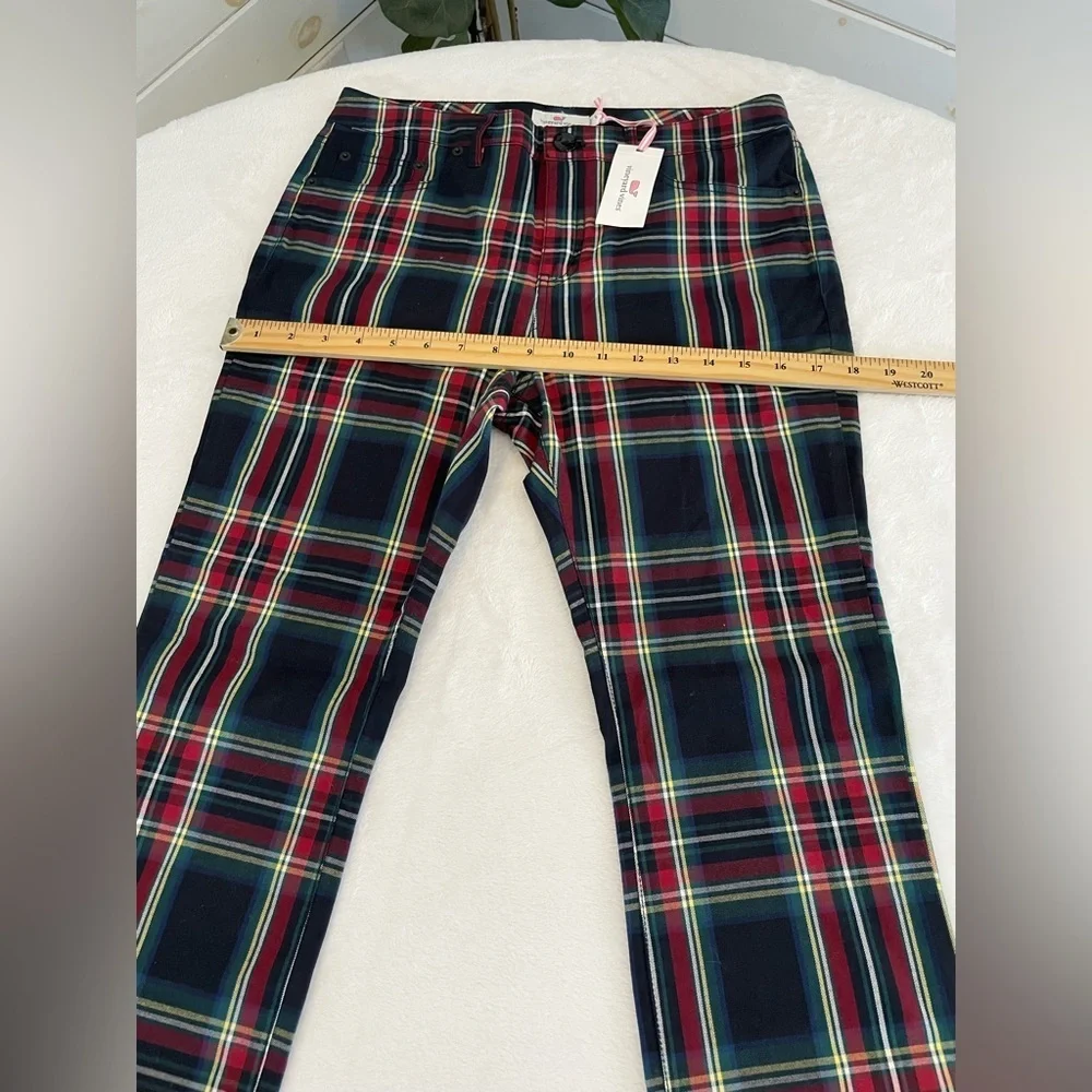 Vineyard Vines Sm Sz 6 Tartan Plaid High Rise Jolly Stretch Slim Cotton NWT - Picture 16 of 17